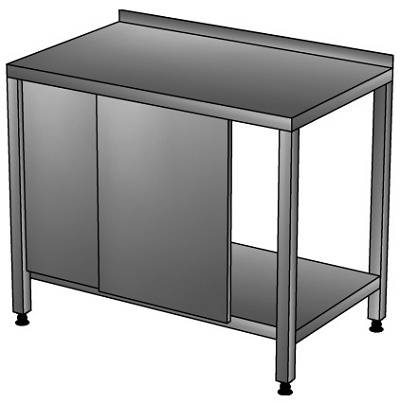 СКПП Стол-купе производственный с бортом, полкой 1500*700*850, без зашивки