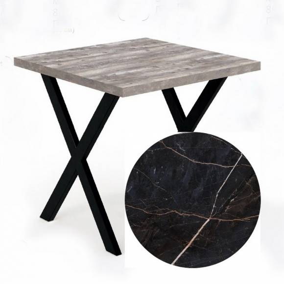 Стол прямой 800х800х750 Х-образный Файерстоун Стол прямой 800х800х750 Х-образный Файерстоун