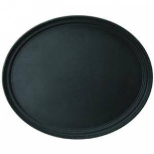 Поднос овальный 63,5х51см прорез. черный MGSteel 2500CTBL   45829.