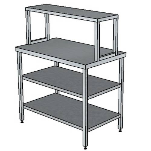 СП2ПДП стол произв.1600*700*1250 с 2-мя нижними и 1-ой верхней полками и без борта 