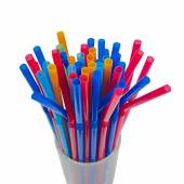 Трубочка для коктейля 0,5х24см цветная с гофрой 1000шт/уп МИКС 