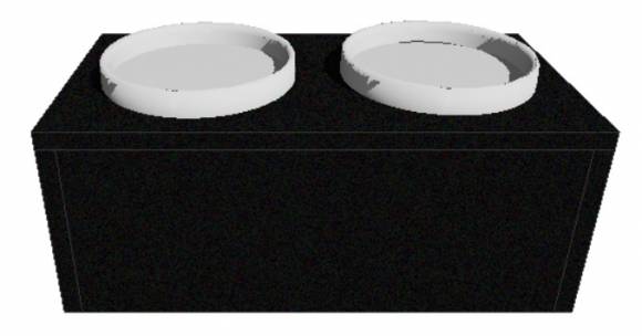 Подставка для салатниц серия RD2 композит 450х230х100 цвет черный Подставка для салатниц серия RD2 композит 450х230х100 цвет черный