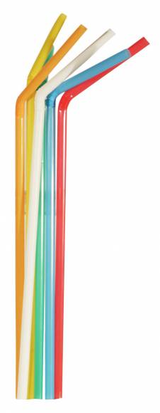 Трубочка для коктейля 0,5х21см цветная с гофрой 1000шт/уп МИКС 