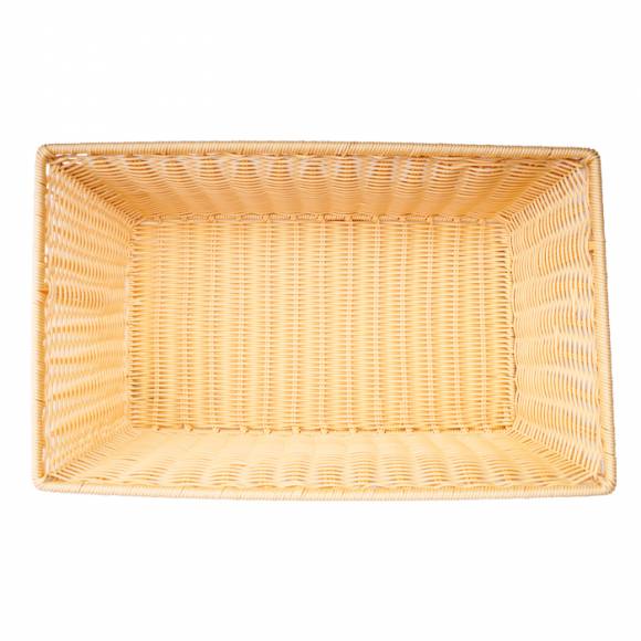 Корзина для хлеба прямоуг. 53*32,5*15 см. бежевая полиротанг MGprof 72626 Корзина для хлеба прямоуг. 53*32,5*15 см. бежевая полиротанг MGprof 72626