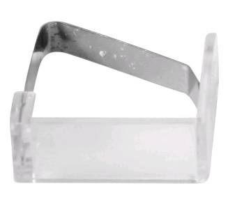 Зажим для скатерти прозрачный пластина 1739. /1/100/