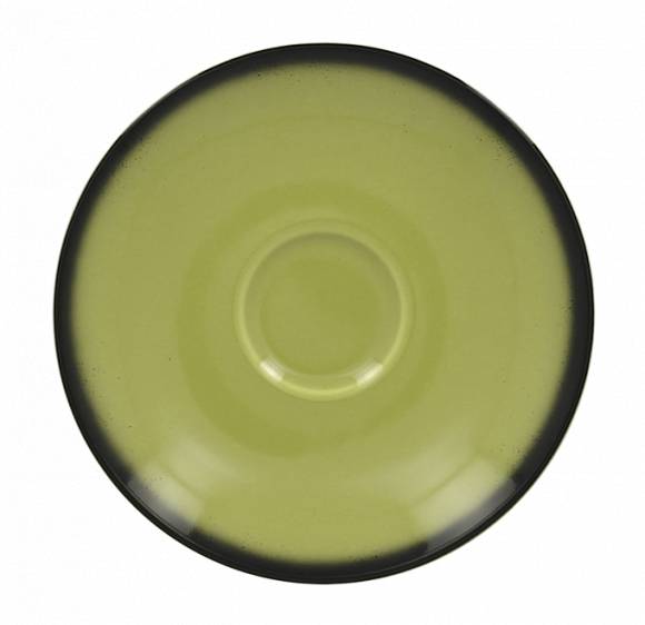Блюдце 150мм для чашки кофейной RAK Porcelain Lea фарфор салатный с каймой LECLSA15LG /12/