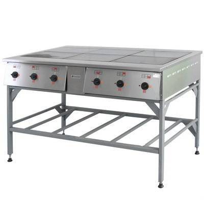 Плита электрическая 6-конфорочная ТулаТоргТехника ПЭ-0,72Н на подставке 3Ф Плита электрическая 6-конфорочная ТулаТоргТехника ПЭ-0,72Н на подставке 3Ф