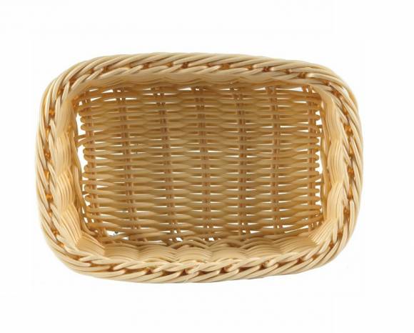 Корзина для хлеба прямоуг. 17,6*16,2 см. h=10 см. бежевая полиротанг MGprof 75315 Корзина для хлеба прямоуг. 17,6*16,2 см. h=10 см. бежевая полиротанг MGprof 75315