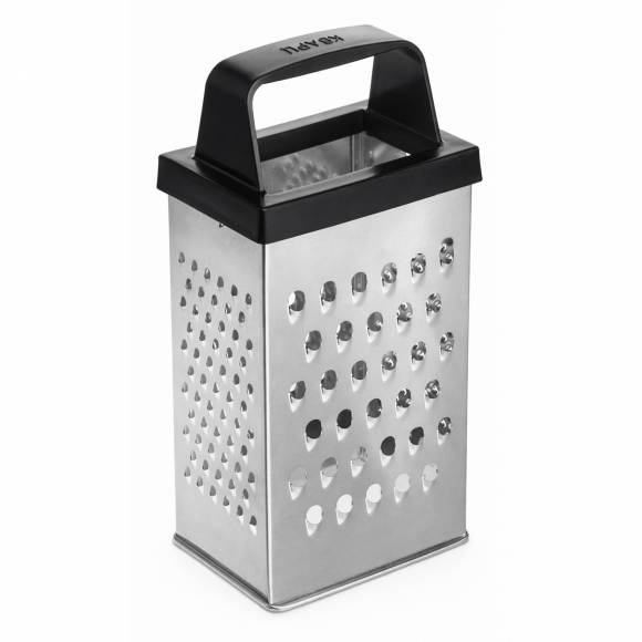 Терка 4-х гранная 18,2 см. белая жесть с пластик. ручкой 80327