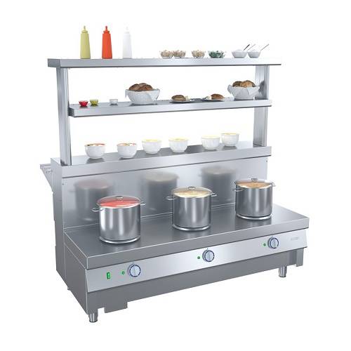 Мармит 1-х блюд 3-конф. М1-3.1500-02-О Atesy (Ривьера) (1500мм) с отверстием под полку Мармит 1-х блюд 3-конф. М1-3.1500-02-О Atesy (Ривьера) (1500мм) с отверстием под полку