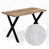 Стол прямой 1200х600х750 Х-образный Бетон Светлый