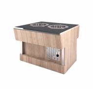 Диспенсер для тарелок Refettorio (шведский стол островной) RD42S каменная столешница без полки Диспенсер для тарелок Refettorio (шведский стол островной) RD42S каменная столешница без полки