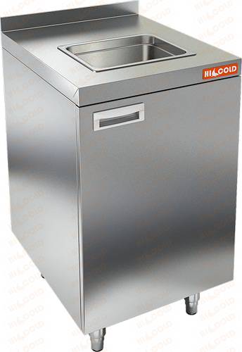 Стол пристенный НБМСЗМ-4/6Б с ванной моечной