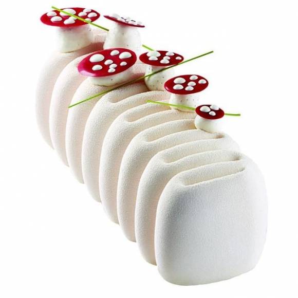 Форма для мороженого/суфле 3D "Крем" 250х84мм h75мм (объем 1л), силикон Pavoni KE022S Форма для мороженого/суфле 3D "Крем" 250х84мм h75мм (объем 1л), силикон Pavoni KE022S