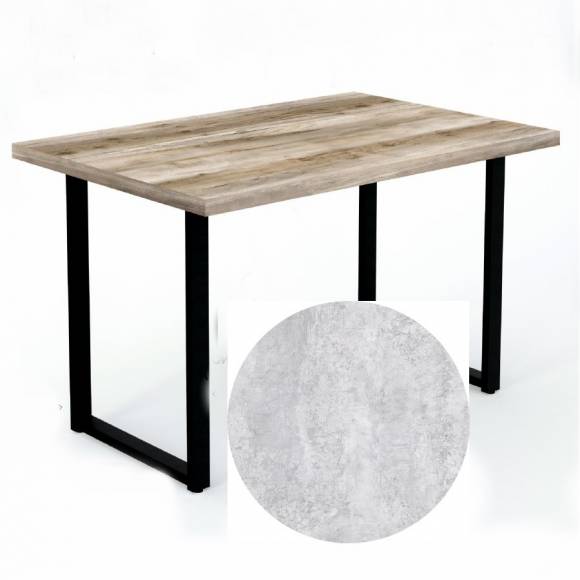 Стол прямой 1200х800х750 П-образный Бетон Светлый Стол прямой 1200х800х750 П-образный Бетон Светлый