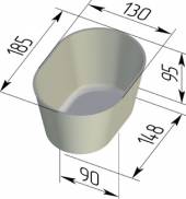 Форма для хлеба Спика 10-1 овал (185 х 130 х 95 мм)
