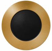 Тарелка плоская круглая 330мм RAK Porcelain Metallfusion фарфор золотые поля MFEVFP33GB /6/