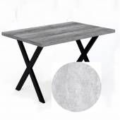 Стол прямой 1200х800х750 Х-образный Бетон Светлый