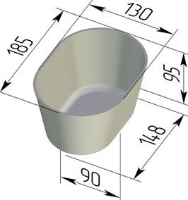 Форма для хлеба Спика 3 Л 10-1 овал (185 х 130 х 95 мм) 3 секции Форма для хлеба Спика 3 Л 10-1 овал (185 х 130 х 95 мм) 3 секции