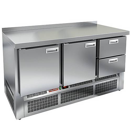 Стол холодильный Hicold GNE 112/TN 2 двери 2 ящика (агрегат внизу) Стол холодильный Hicold GNE 112/TN 2 двери 2 ящика (агрегат внизу)