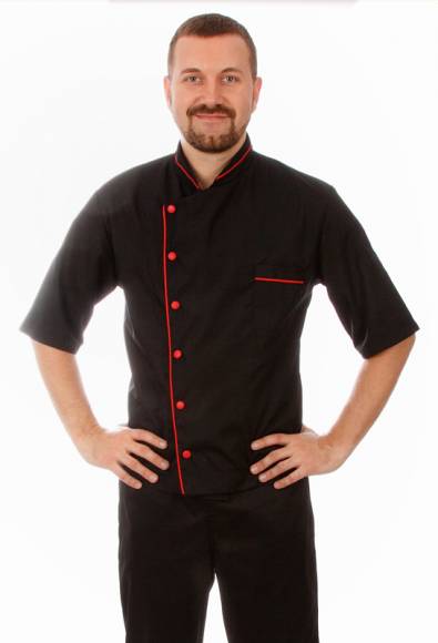 Куртка шеф-повара (диагональ) р-р 46 черная рукав короткий 00003 со186 Куртка шеф-повара (диагональ) р-р 46 черная рукав короткий 00003 со186