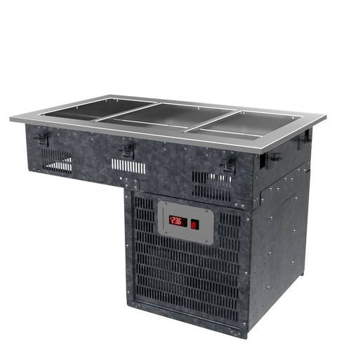 Прилавок холодильный встраиваемый RC12D Drop IN 1105х700х730; h=100мм -3хGN1/1 Прилавок холодильный встраиваемый RC12D Drop IN 1105х700х730; h=100мм -3хGN1/1