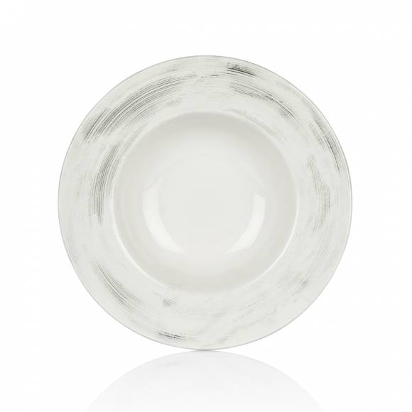 Тарелка для пасты гастро 400мл 280мм фарфор Falme Grey By Bone TN-FG-GT-28-CK /6/ Тарелка для пасты гастро 400мл 280мм фарфор Falme Grey By Bone TN-FG-GT-28-CK /6/