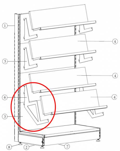 Кронштейн полки книжной 3 МХМ Купец 741268.002 Кронштейн полки книжной 3 МХМ Купец 741268.002