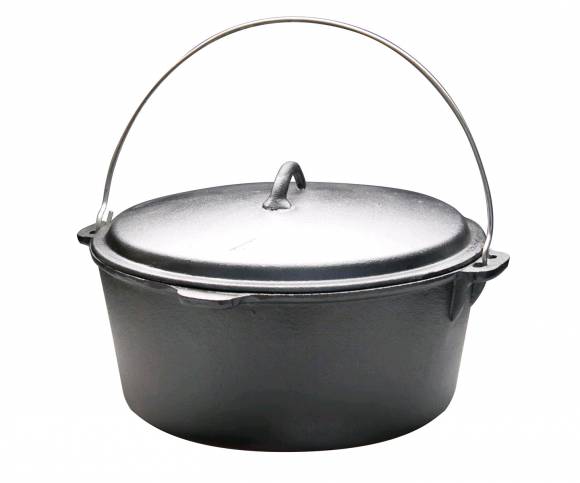 Казан 8л чугун с крышкой Luxstahl кт1505 Казан 8л чугун с крышкой Luxstahl кт1505