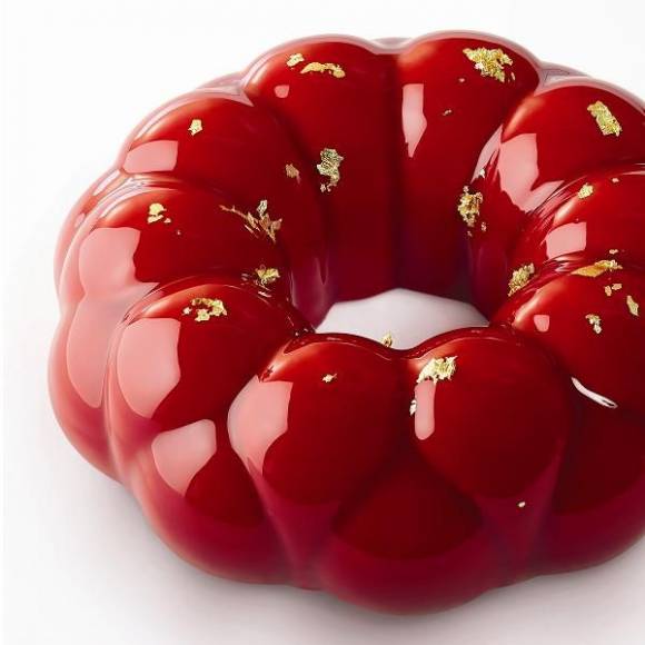 Форма для мороженого/суфле 3D "Сингапур-саварин" d180/55мм h60мм (объем 1,0л), силикон Pavoni KE036S