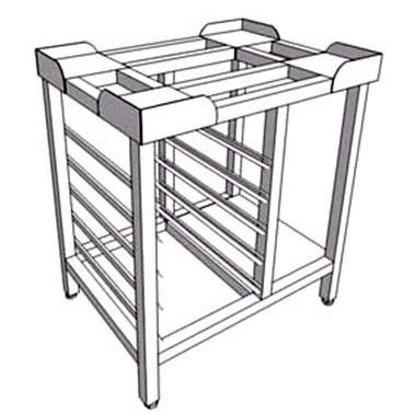 ППН Подставка с  5-ю направляющими для пароконвектомата 900*900*850