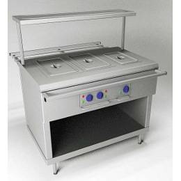 Мармит вторых блюд 2-секционный судовой МСЭВ-2 2хGN1/1-150 с надстройкой 1Ф