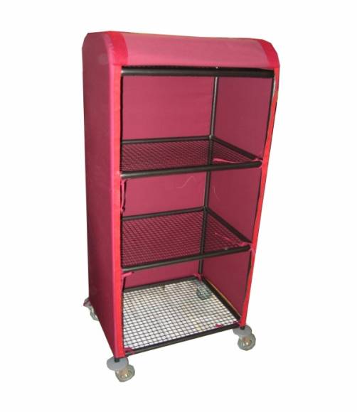 Тележка-стеллаж для белья ТБ12 ОЛДАК 3 сетчатые полки, синтетический чехол Тележка-стеллаж для белья ТБ12 ОЛДАК 3 сетчатые полки, синтетический чехол