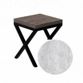 Табурет 380х380х450 Х-образный Бетон Светлый