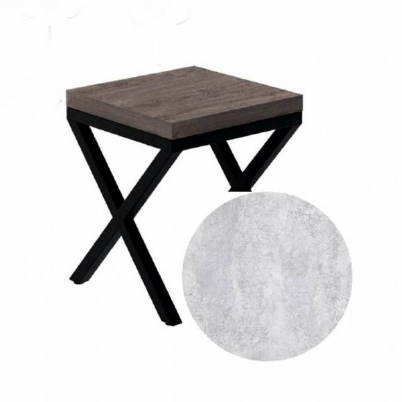 Табурет 380х380х450 Х-образный Бетон Светлый Табурет 380х380х450 Х-образный Бетон Светлый