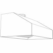 Зонт вытяжной пристенный купольный 1600*700