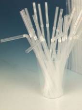 Трубочка для коктейля 0,5х21см прозрачная с гофрой 1000шт/уп 