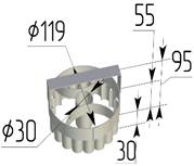 Форма кондитерская "Песочное печенье" d=120мм h=20мм нерж.