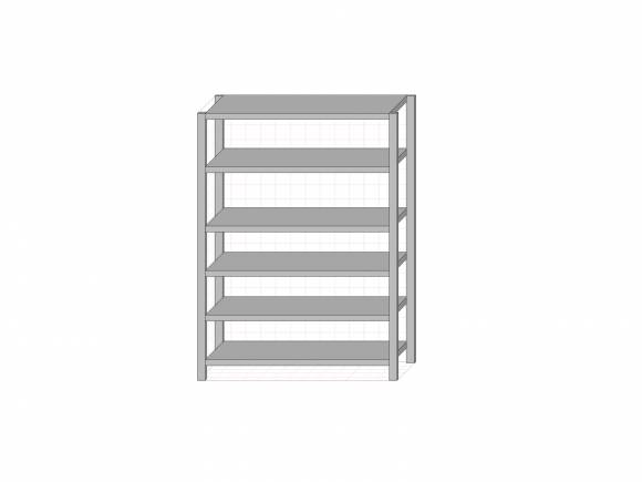 СТП6 стеллаж производственный 6 полок 500*400*1800 СТП6 стеллаж производственный 6 полок 500*400*1800