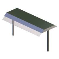 Полка настольная Gastrolux ПН-183/К стеклянная, с козырьком