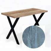 Стол прямой 1200х600х750 Х-образный Бетон Пайн