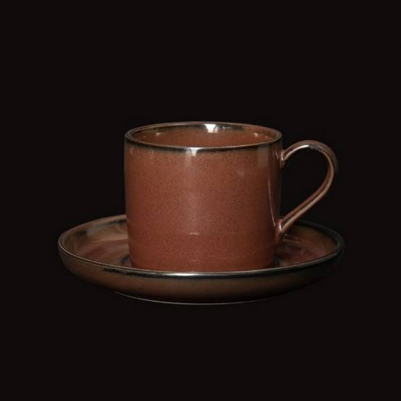 Чайная пара 230мл Corone Carmen красная фк1822 Чайная пара 230мл Corone Carmen красная фк1822