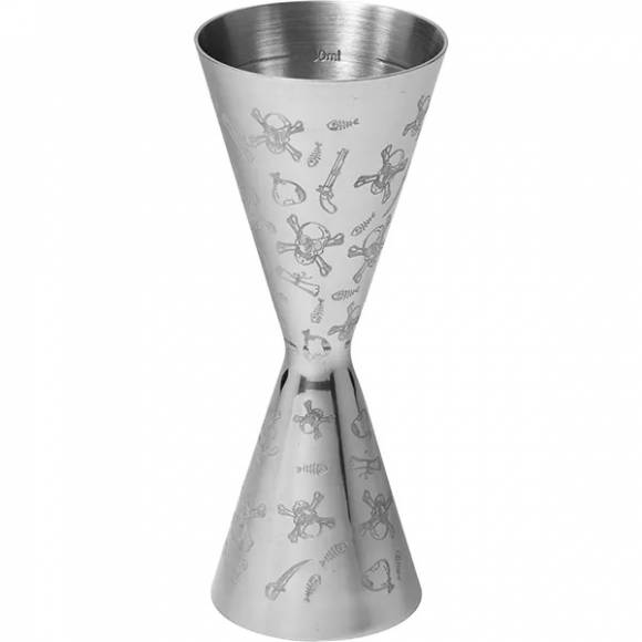 Джиггер нерж. 30/45мл с орнаментом D=49/41,H=118мм Пробар Премиум Корсар MBJ001ES 