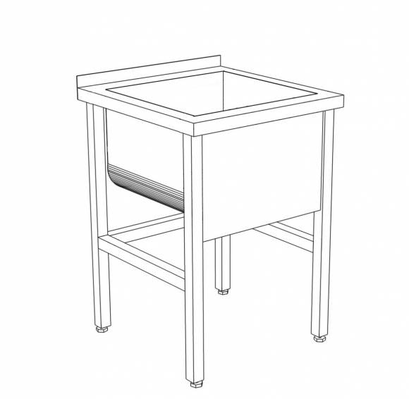 ВМ1 Ванна моечная сварная 1-а секционная 700*600*850 гл.400 с бортом ВМ1 Ванна моечная сварная 1-а секционная 700*600*850 гл.400 с бортом