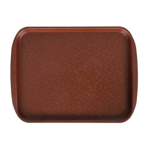 Поднос столовый 415х305 мм с ручками коричневый мки051/10/