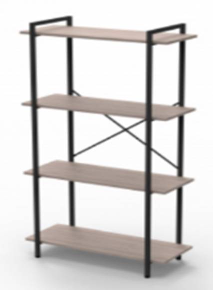 Стеллаж Loft 1500x790x360 4 полки (ясень темный шимо) Стеллаж Loft 1500x790x360 4 полки (ясень темный шимо)