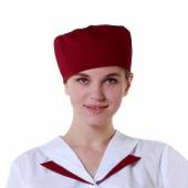 Шапочка повара «Таблетка» бордовая 00400 Шапочка повара «Таблетка» бордовая 00400