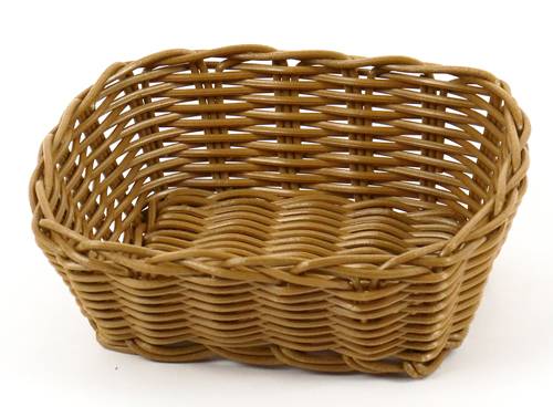 Корзинка прямоугольная 170х150мм пластик коричневая [Brown 3530, KT3467] кт1918