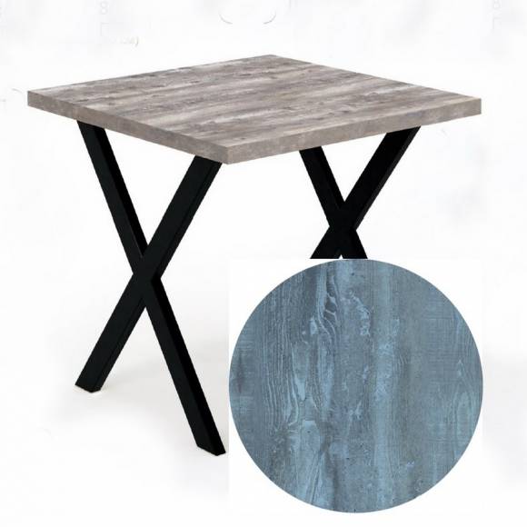 Стол прямой 800х800х750 Х-образный Бетон Пайн Стол прямой 800х800х750 Х-образный Бетон Пайн