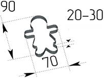 Форма кондитерская "Человечек девочка" 90х70мм h=20мм нерж.
